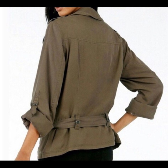 BlankNYC Moto Jacket in Olive - Picture 3 of 8